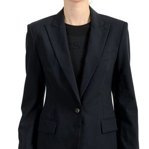 Hugo Boss Women's "Juicy6" Navy Blue Wool One Button Blazer US 6 IT 42